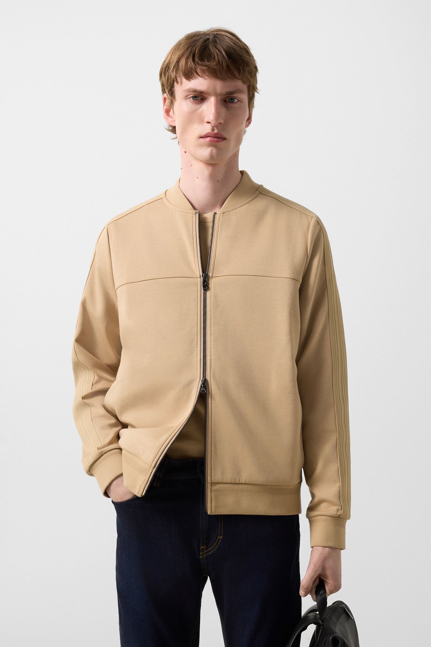 Lennox jersey jacket Camel