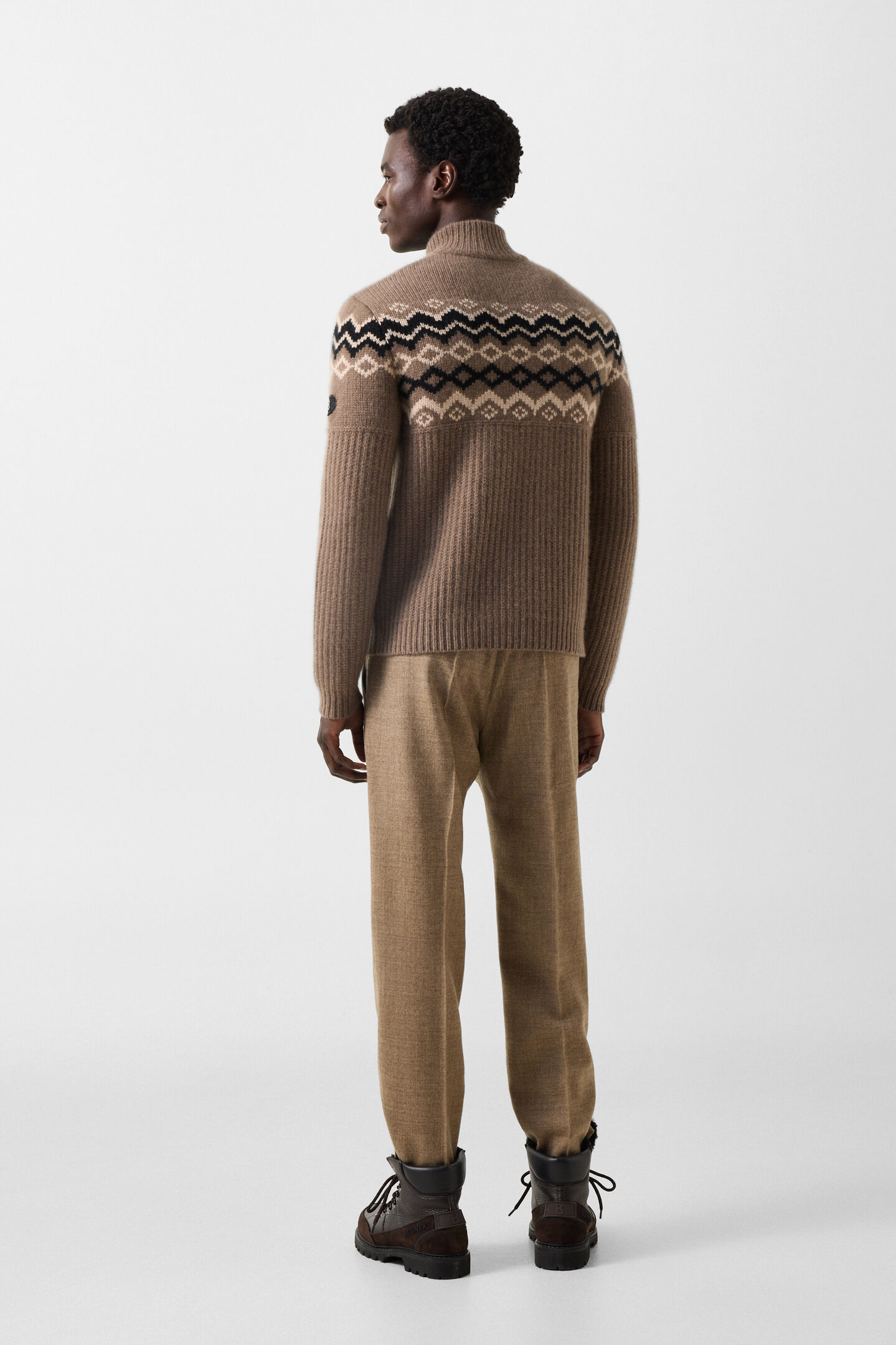 Ludi cashmere jumper Hazel/Beige/Black