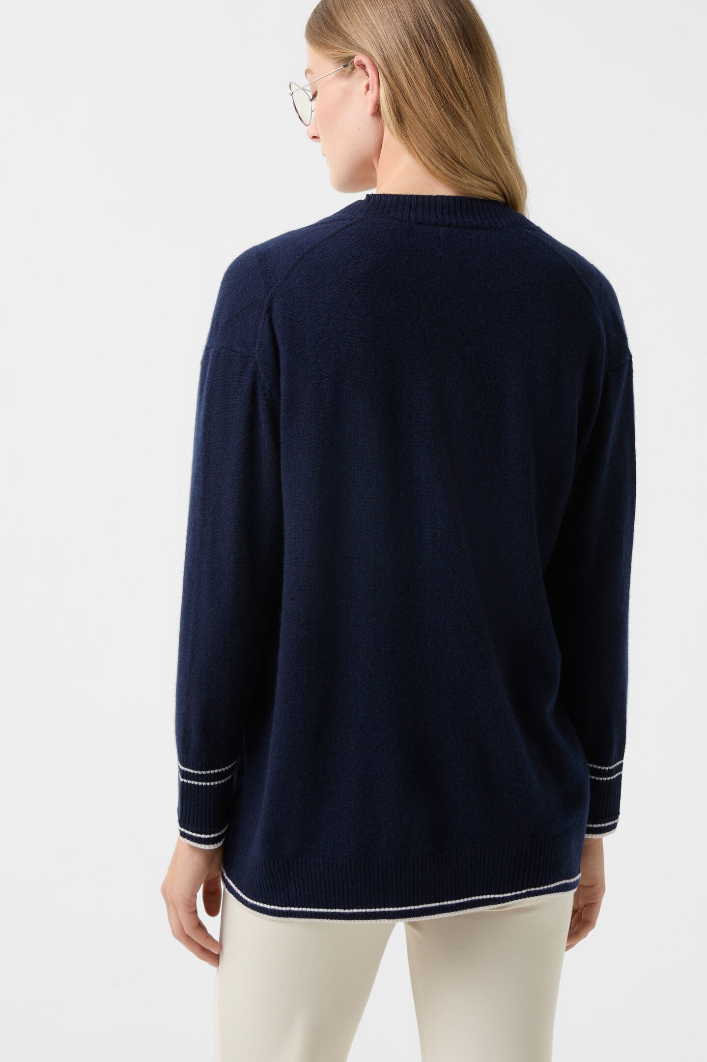 Cardigan Cherry Navy blue