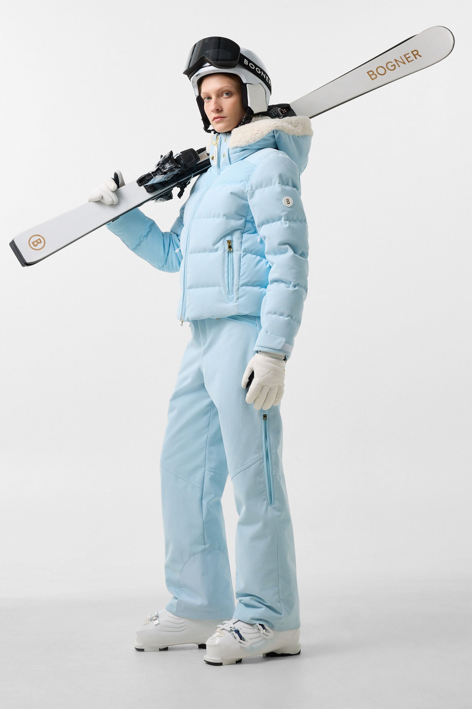 Cord-Skihose Lenie Hellblau