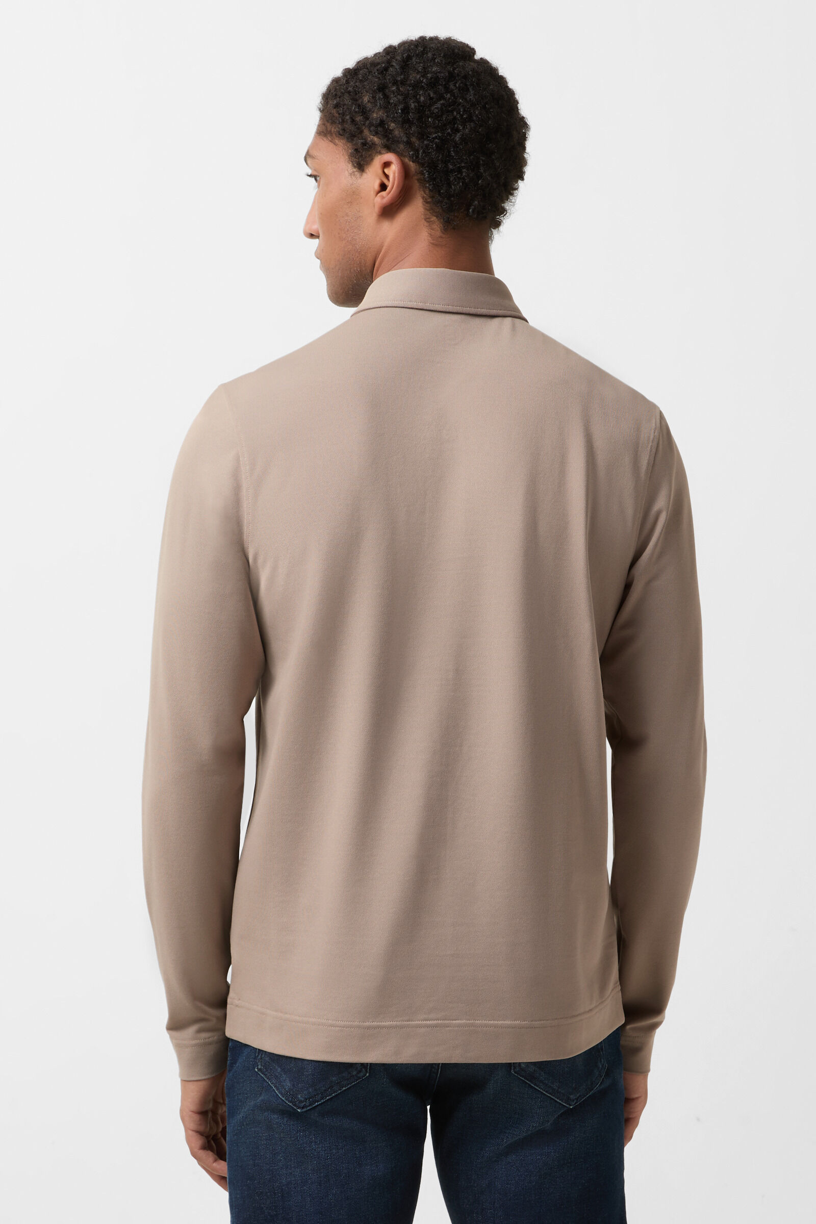 Timon polo long-sleeved top Greige