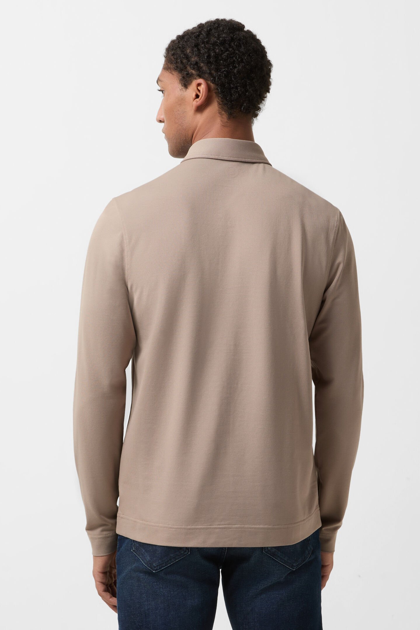 Polo-Longsleeve Timon Greige