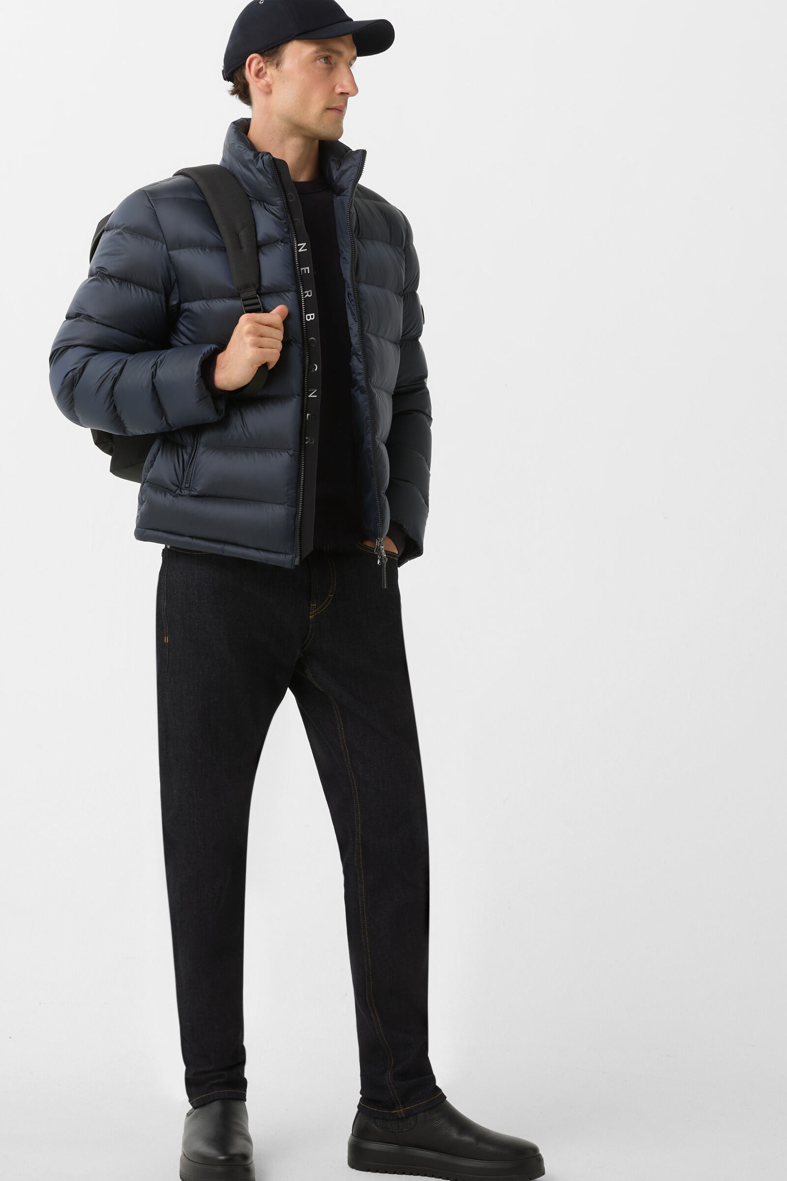 Fine knit pullover Ole Navy blue