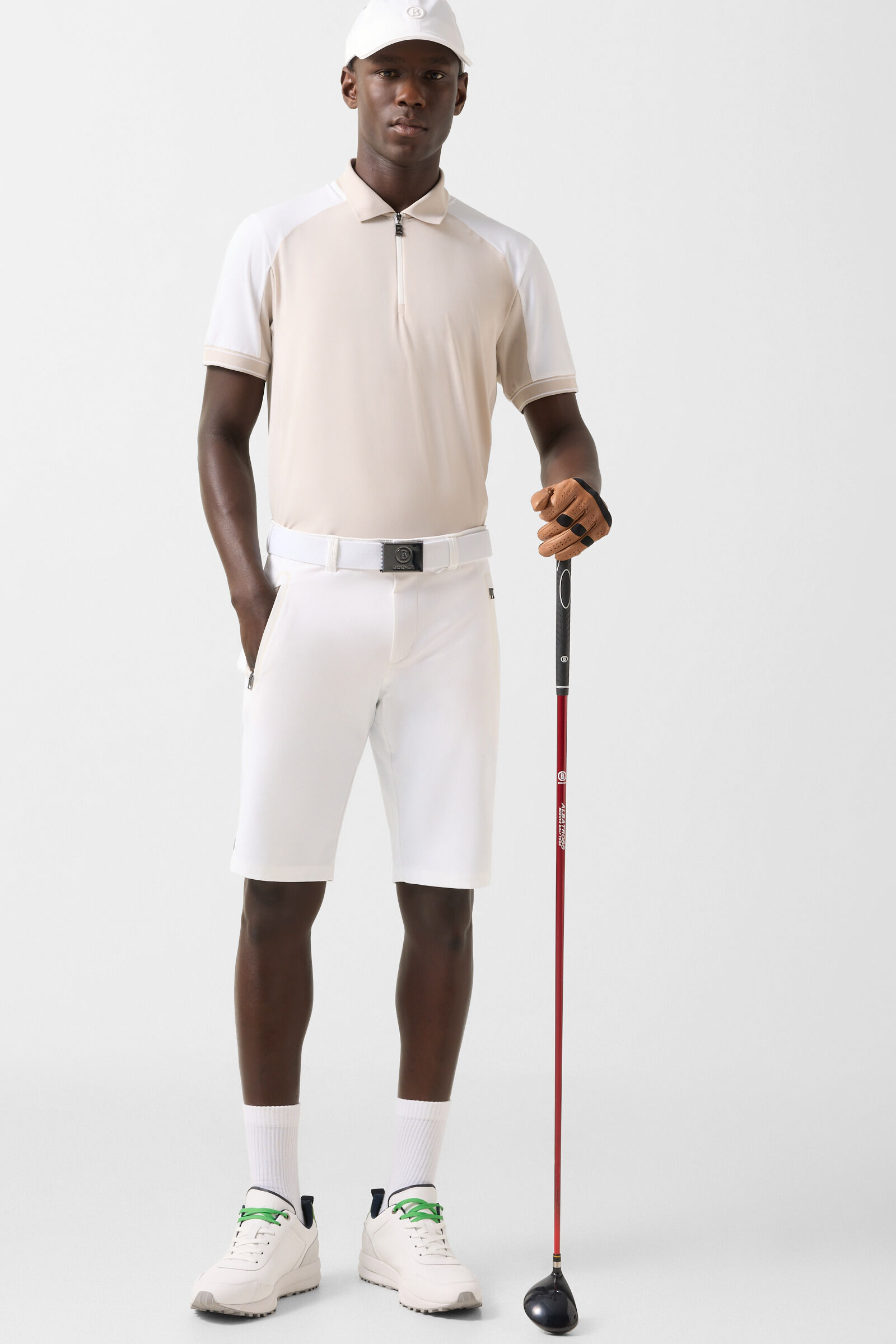 Fabius functional short-sleeved top Sand/white