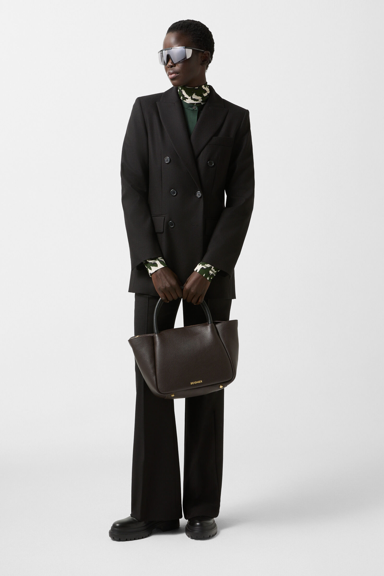 Gerrit satijnen blouse Donkergroen