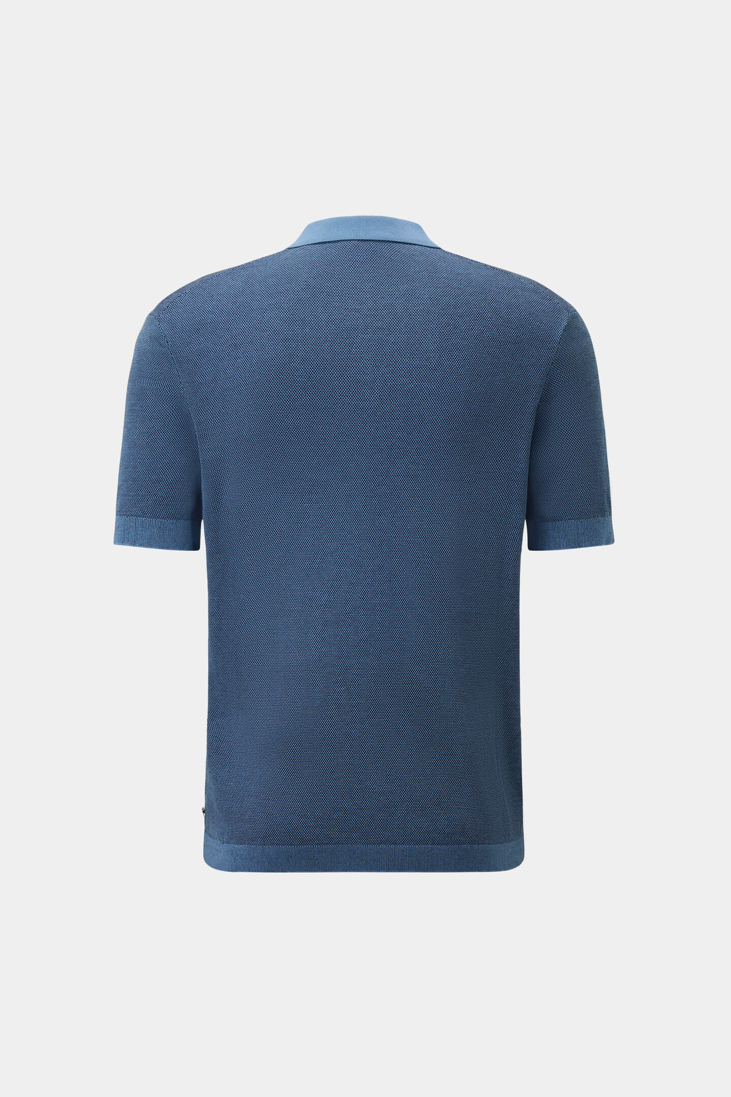 Strick-Polo-Shirt Lyon Blau