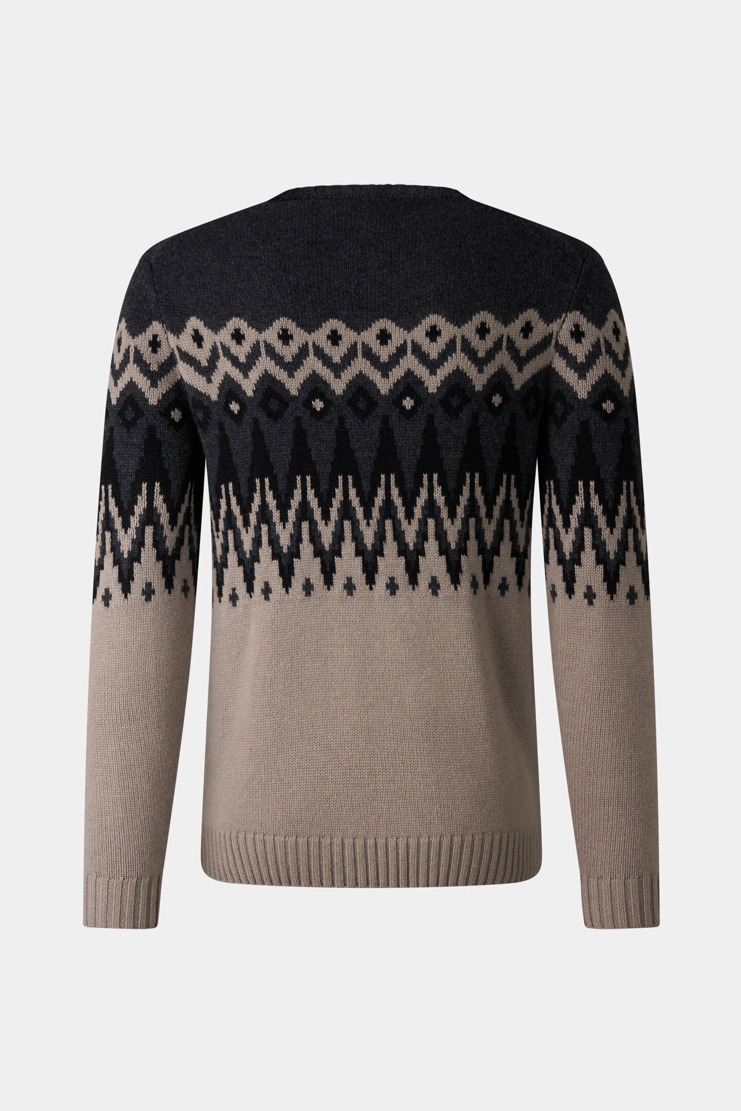 Norweger-Pullover Ron Taupe/Anthrazit