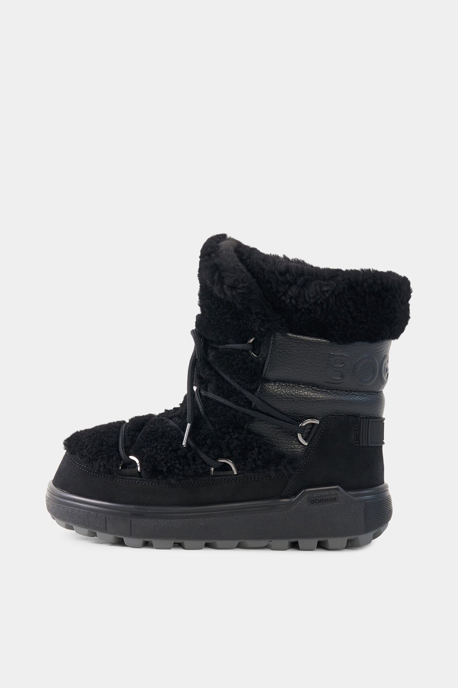 Snow Boots Chamonix mit Spikes Schwarz