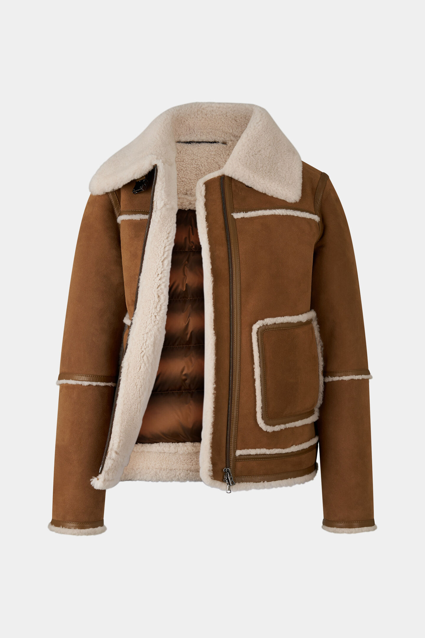 Lammfell-Steppjacke Pelina Camel