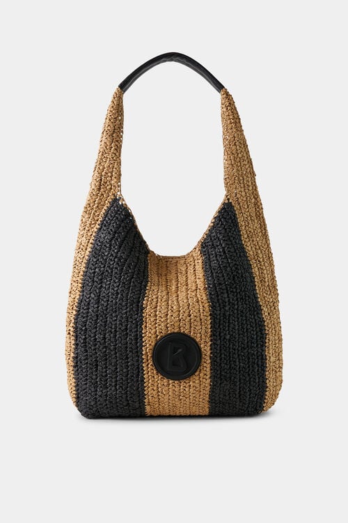 Agno Rory hobo bag Black/beige