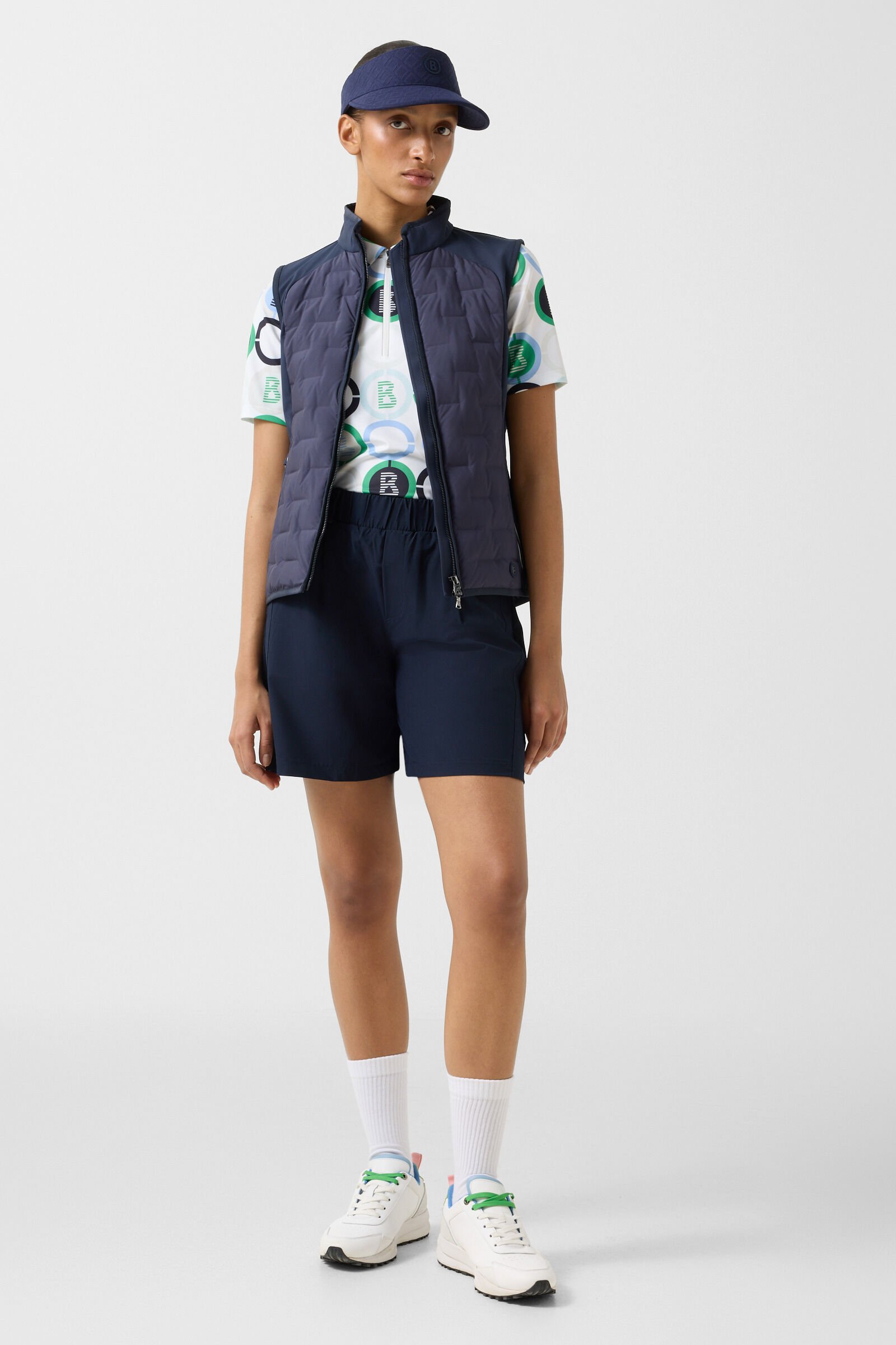 Taya functional short-sleeved top Green/blue/off-white