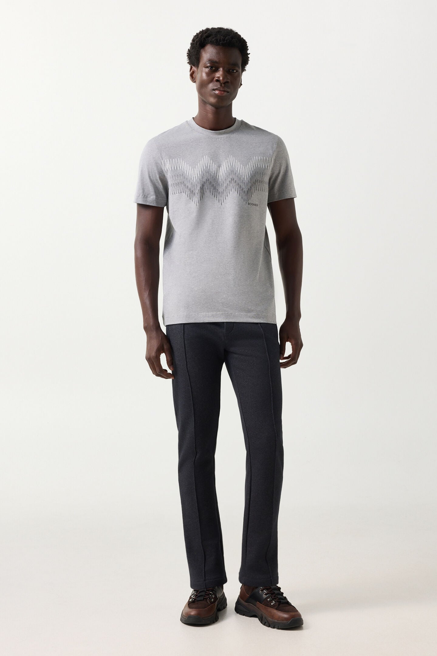 Ryan cotton-blend T-shirt Grey