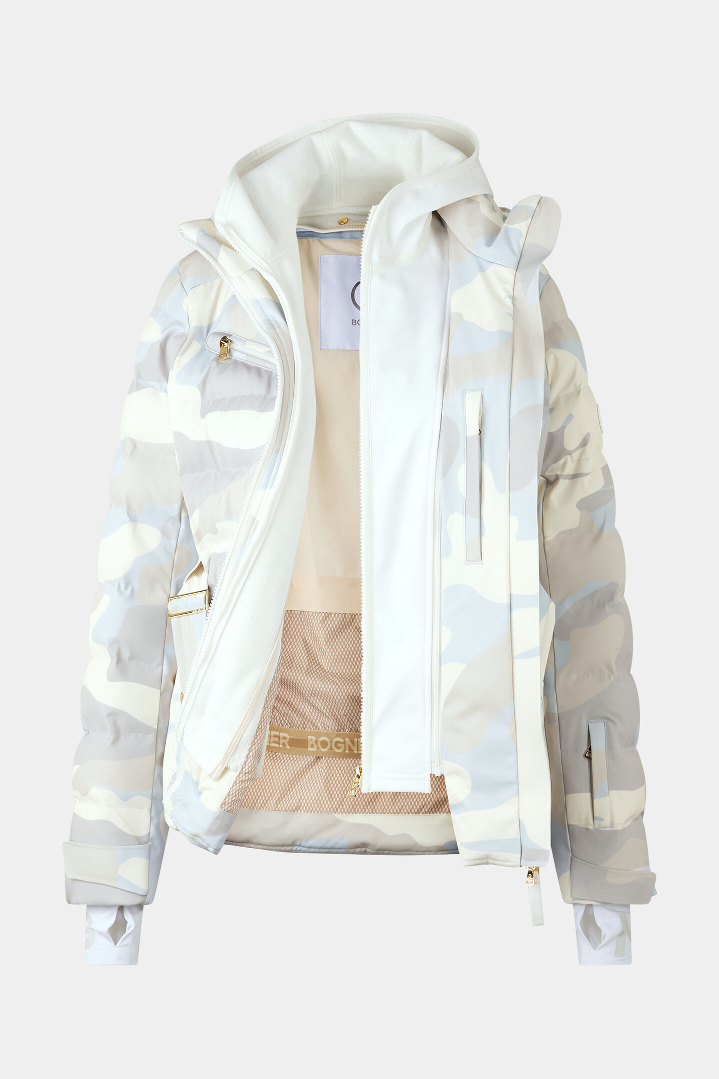 Ski-Steppjacke Ellya Hellblau/Creme