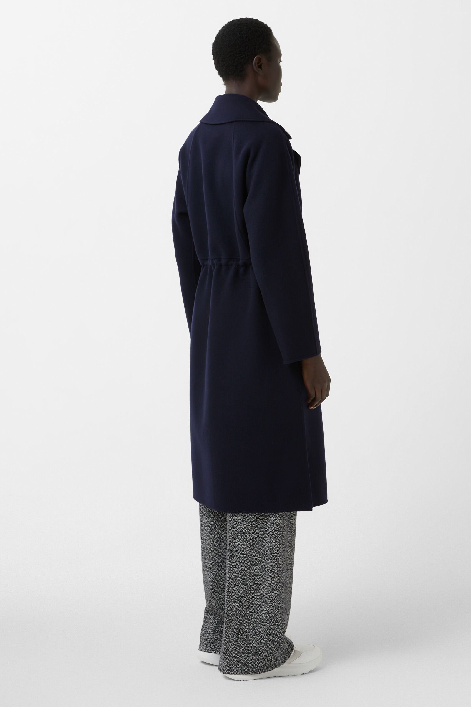 Wollmantel Imani Navy-Blau