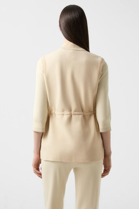 Arina knitted and quilted vest Beige Arina knitted and quilted vest Beige