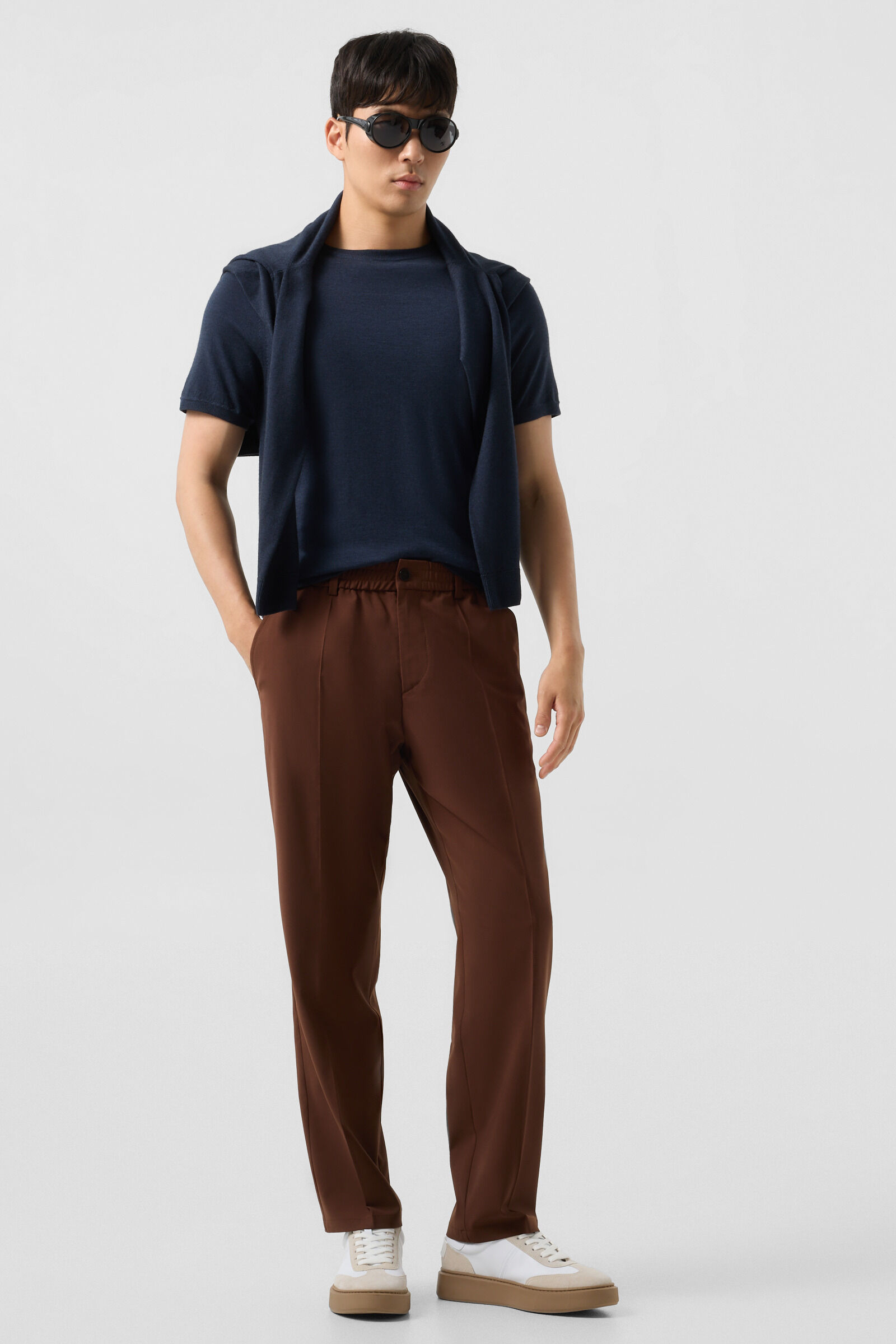 Osaka merino shirt Navy blue