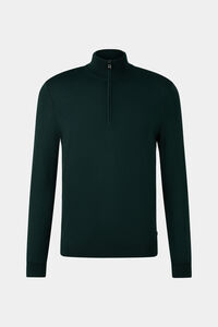 Ouri fine knit troyer Dark green Ouri fine knit troyer Dark green