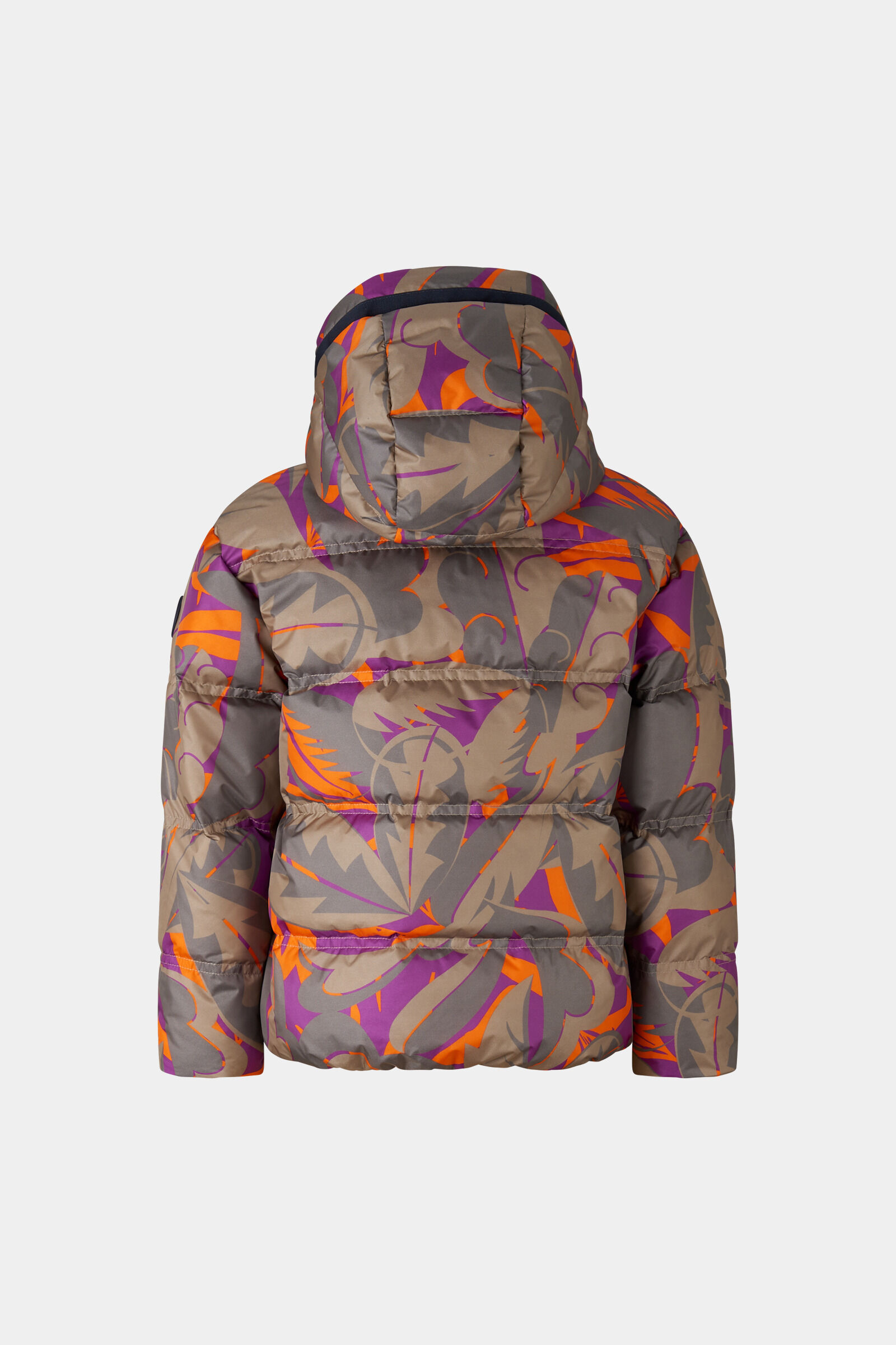 Kids down ski jacket Krissi Khaki/purple/orange