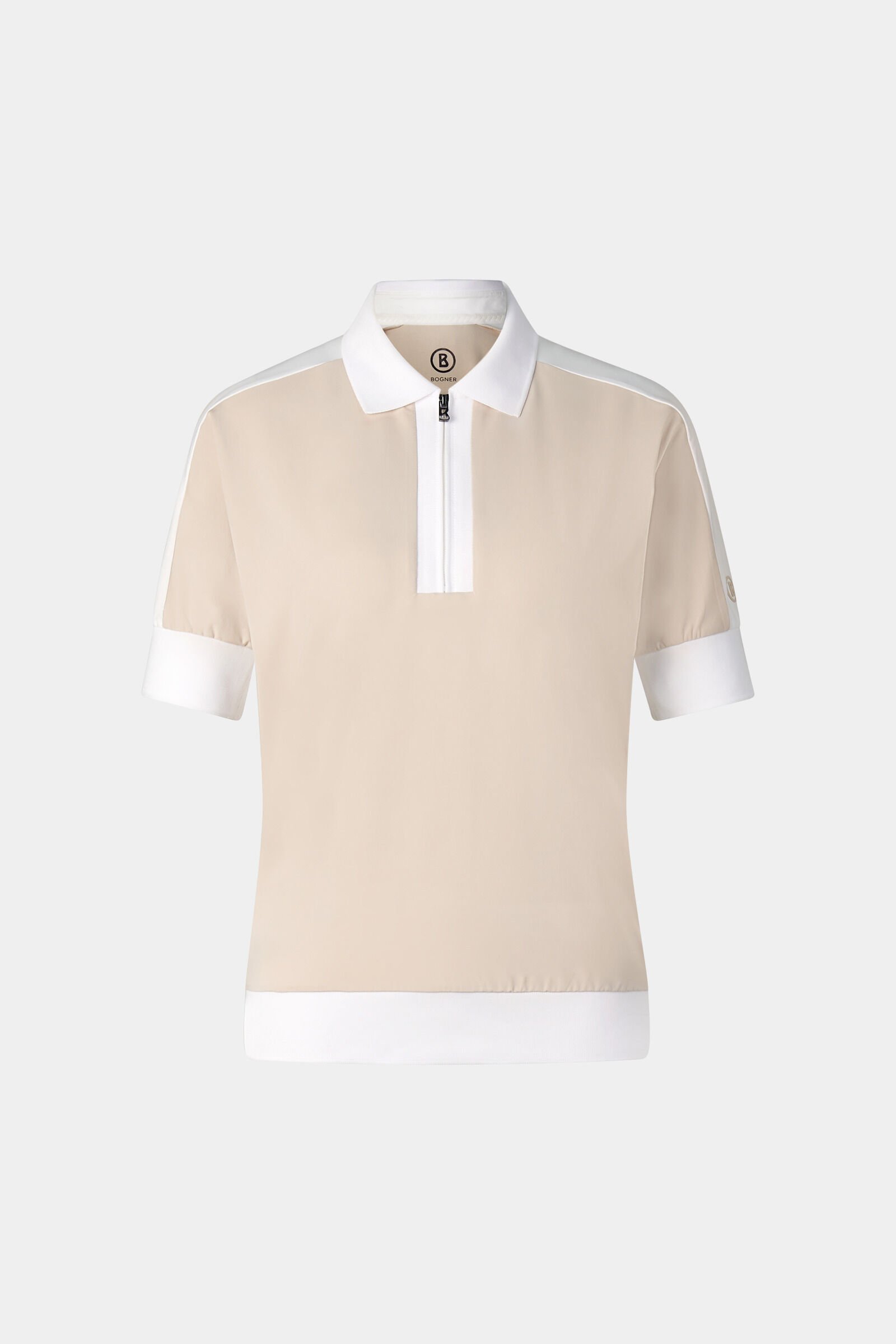 Arabell functional short-sleeved top Sand/white