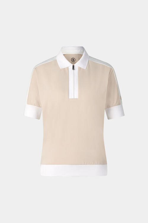 Arabell functional short-sleeved top Sand/white