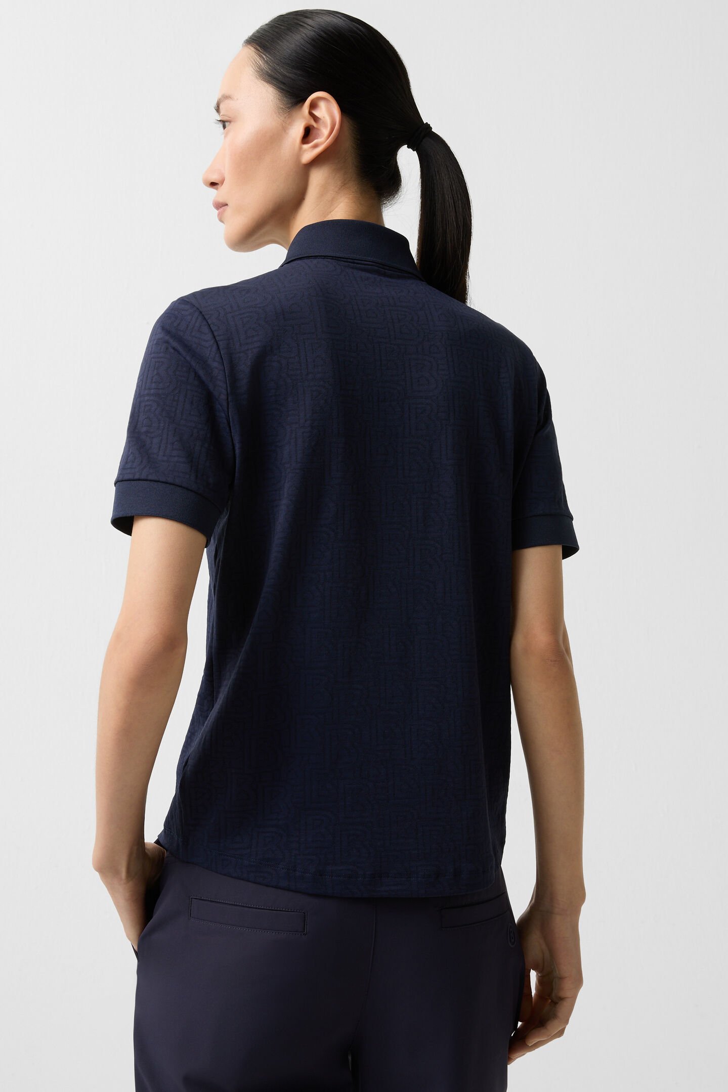 Larina functional short-sleeved top Navy blue