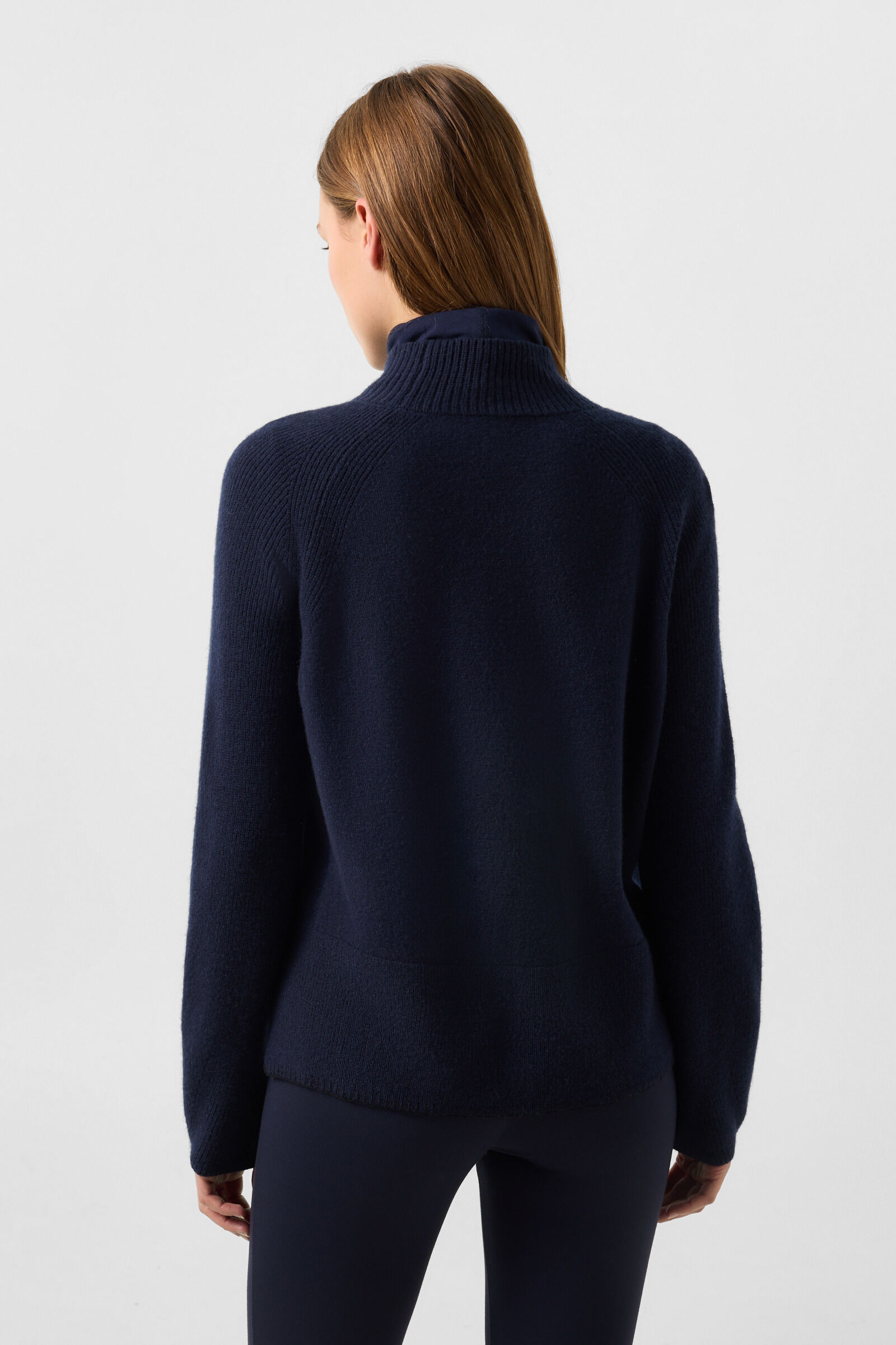 Schurwoll-Pullover Lena Navy