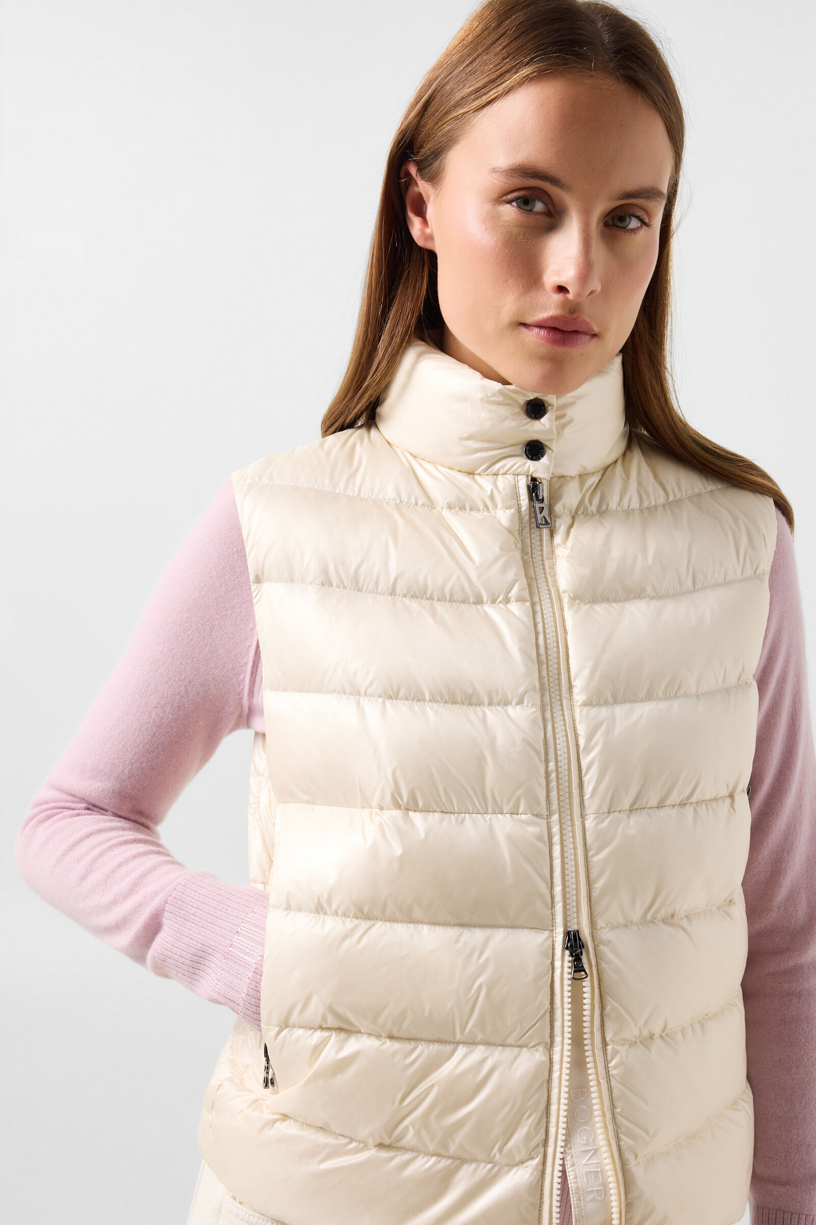 Milly Lightweight Down Vest Off-White