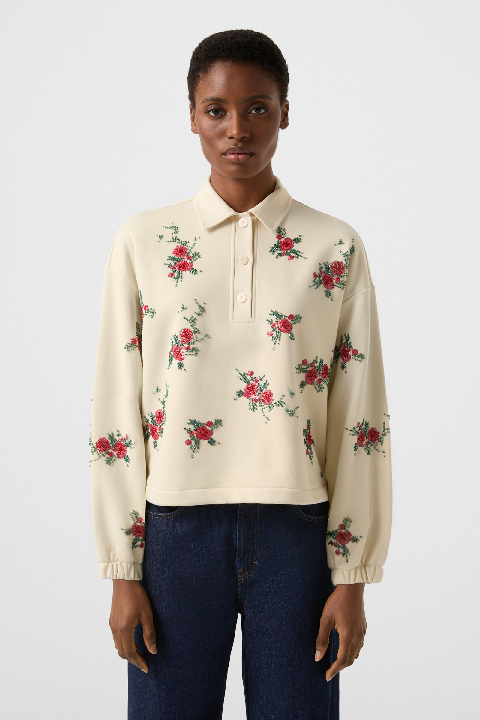 Polo sweatshirt Bijou Sable