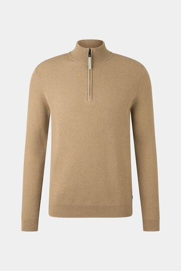 Pure new wool cashmere troyer Derek Camel Pure new wool cashmere troyer Derek Camel