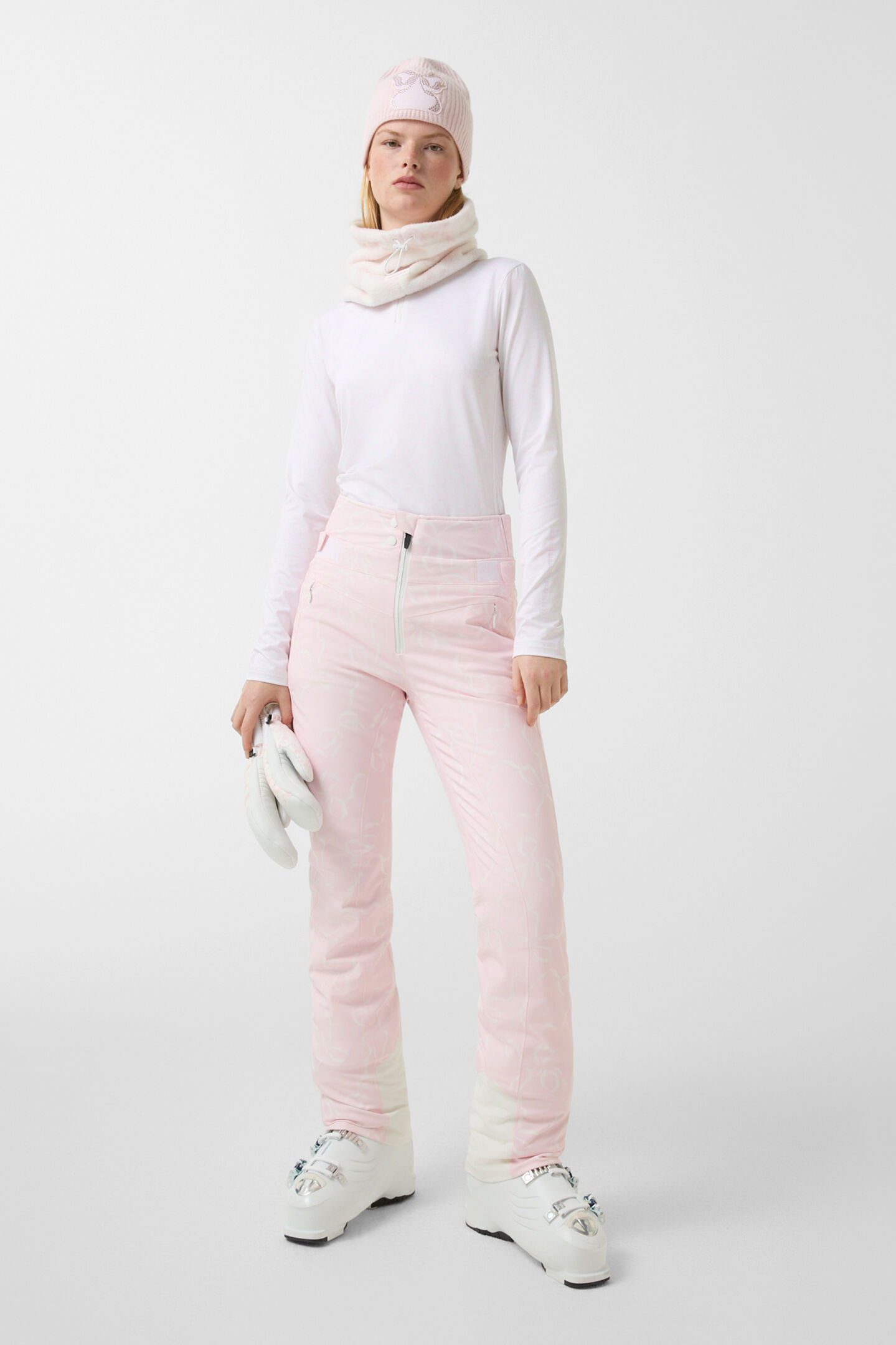 Borja ski trousers Pink/white