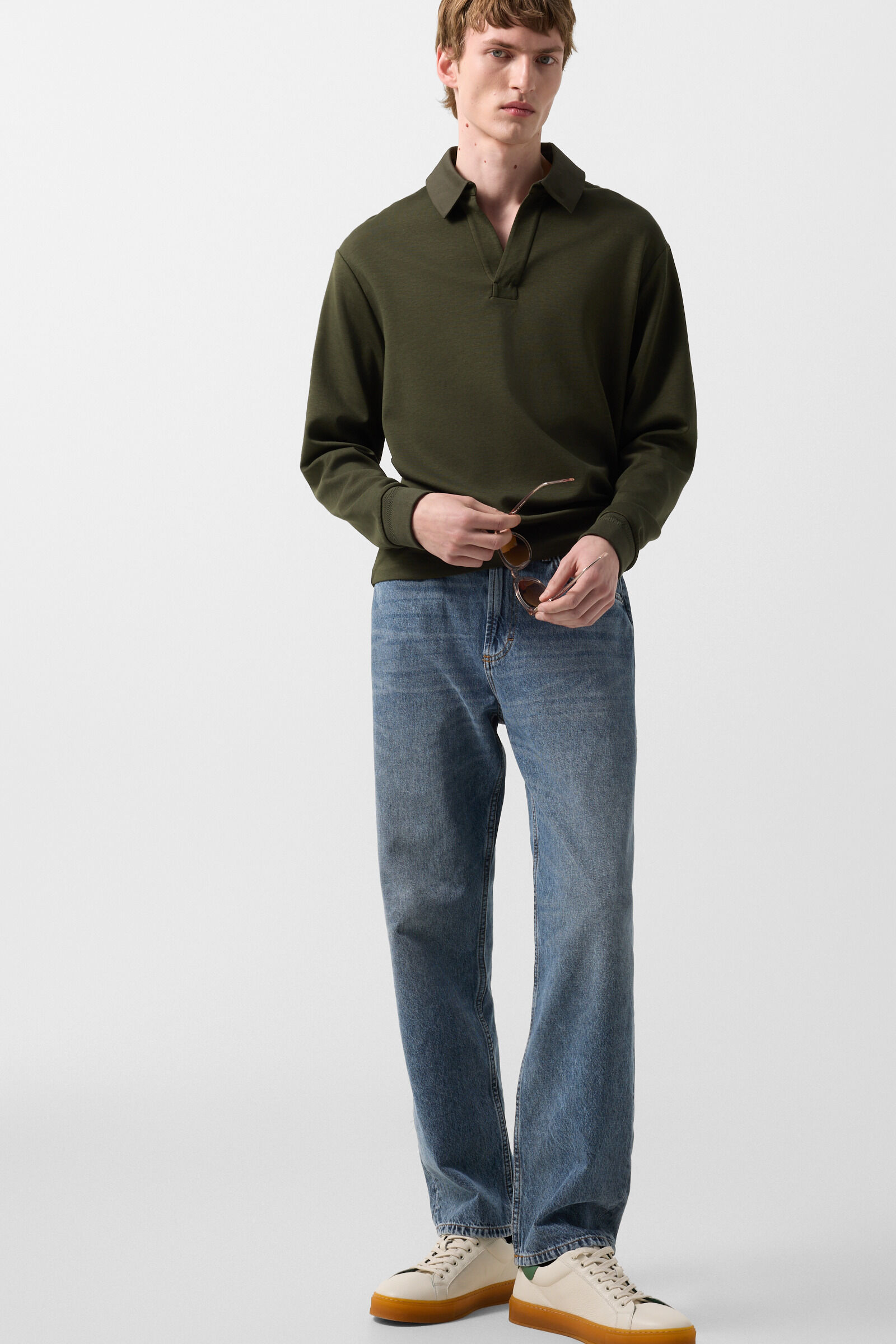 Lionel polo sweatshirt Olive green