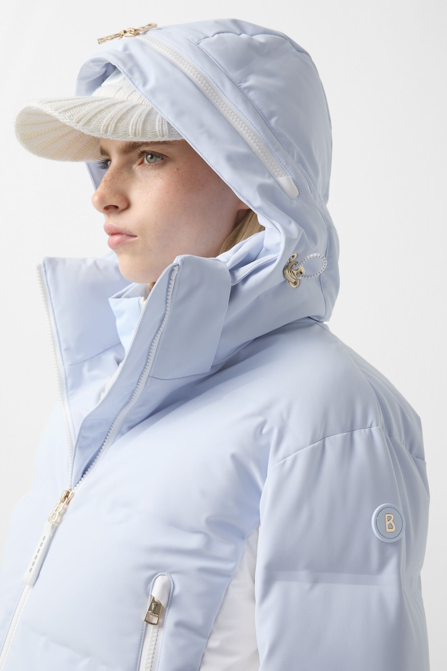 2-in-1 Ski-Daunenjacke Suri Hellblau