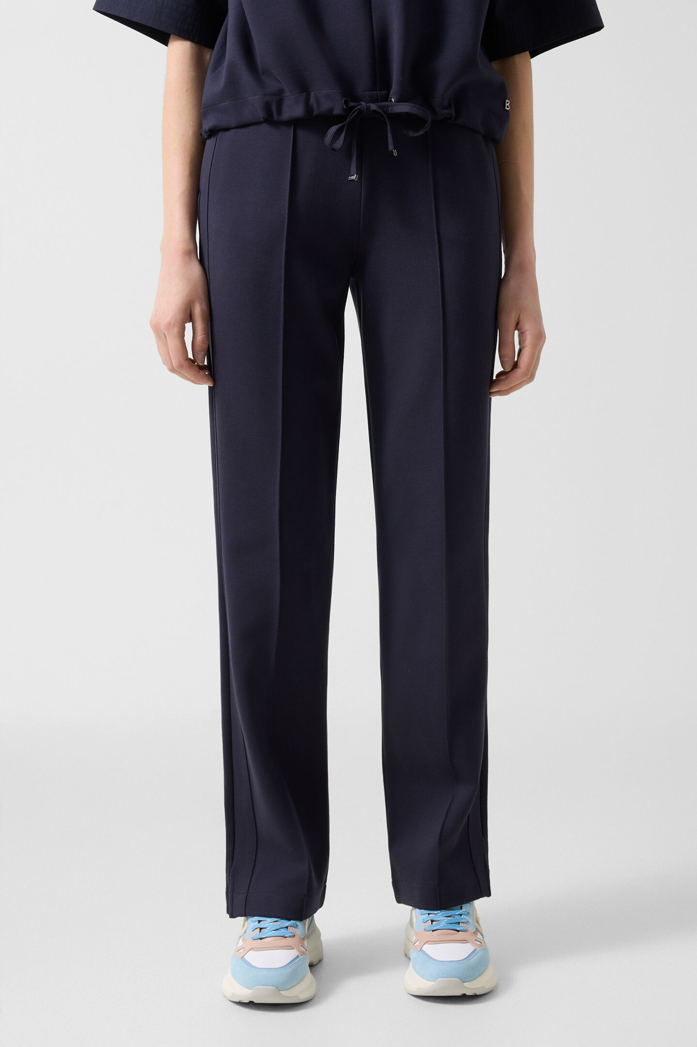 Penny jersey trousers Navy blue