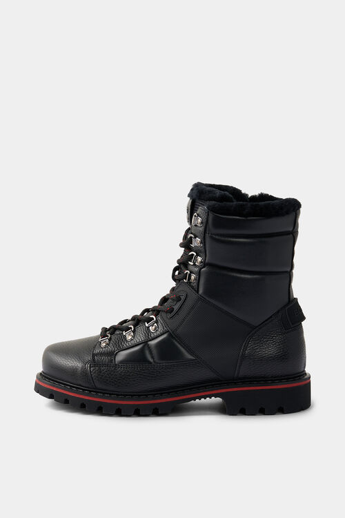 Schn&uuml;rboots Helsinki mit Spikes Schwarz