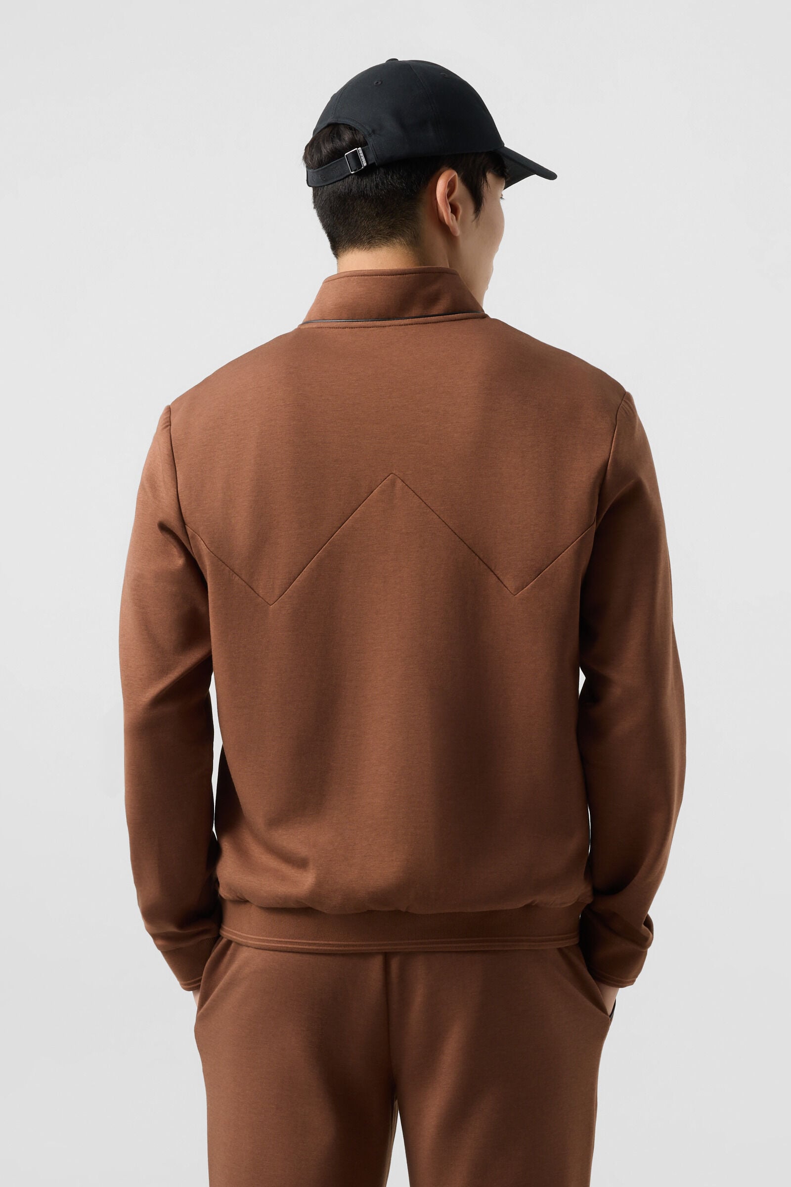 Spencer jersey jacket Brown