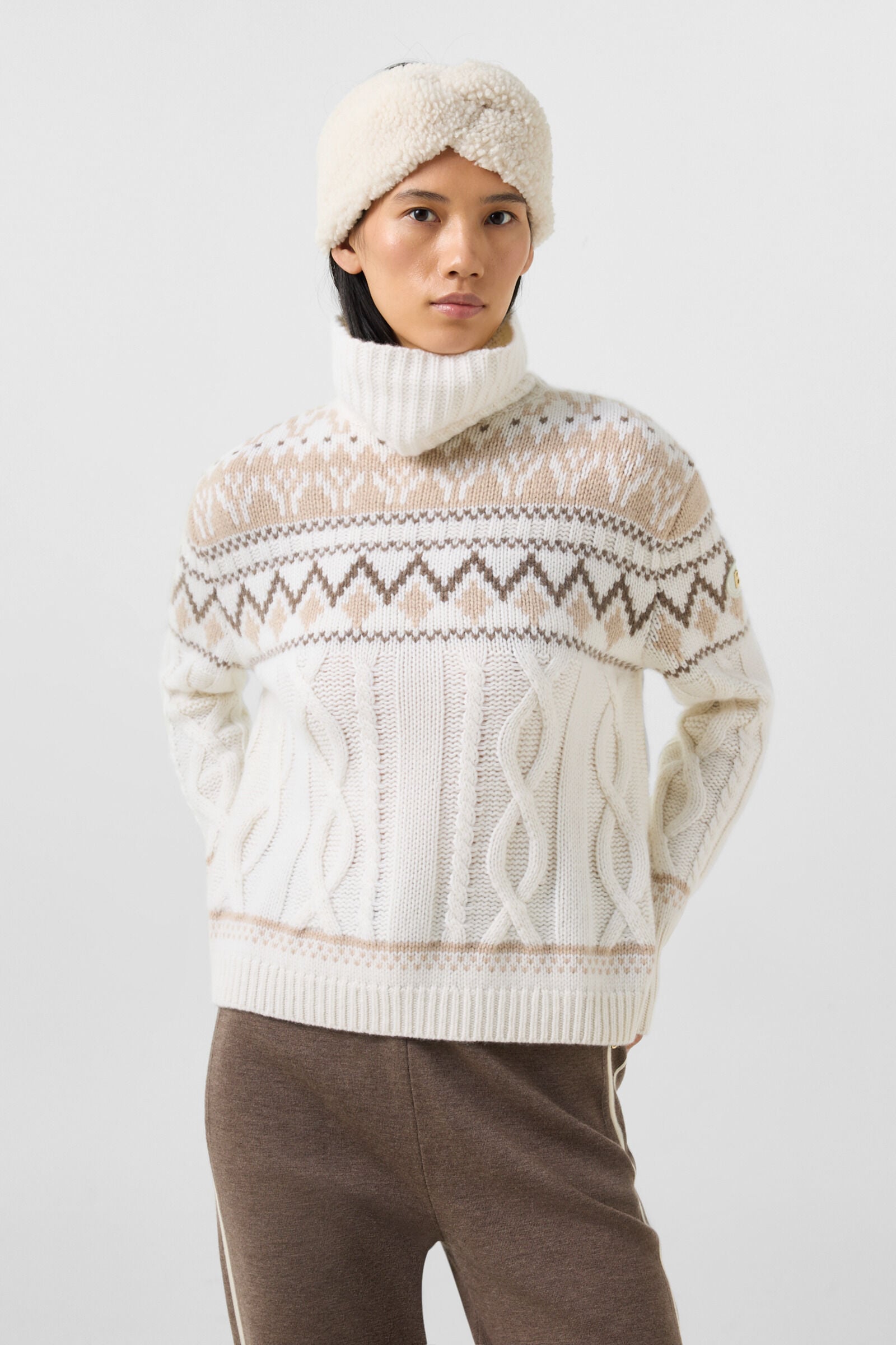 Kaschmir-Pullover Lorely Off-White/Beige