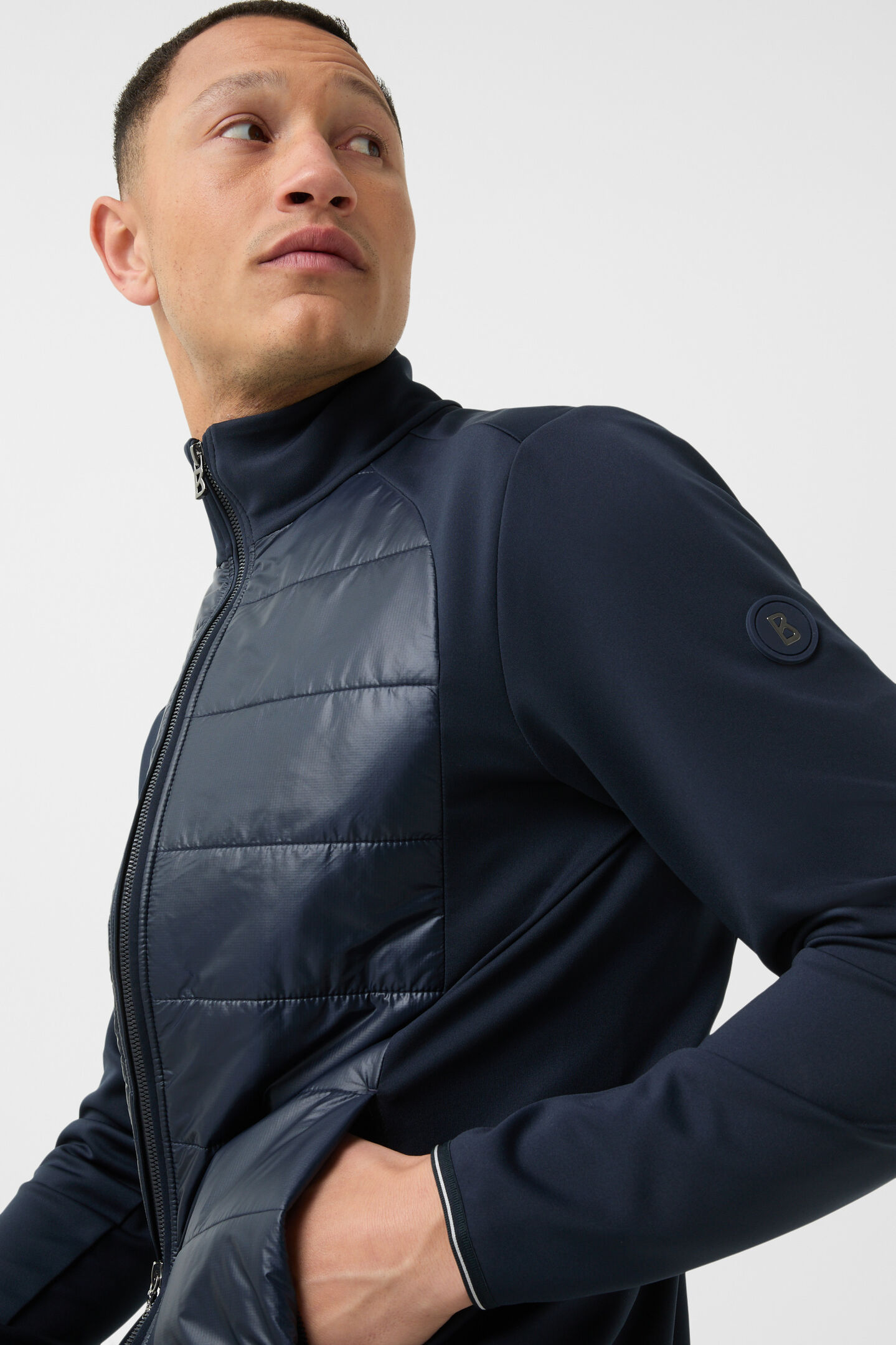 Hybrid-Jacke Lucon Navy-Blau