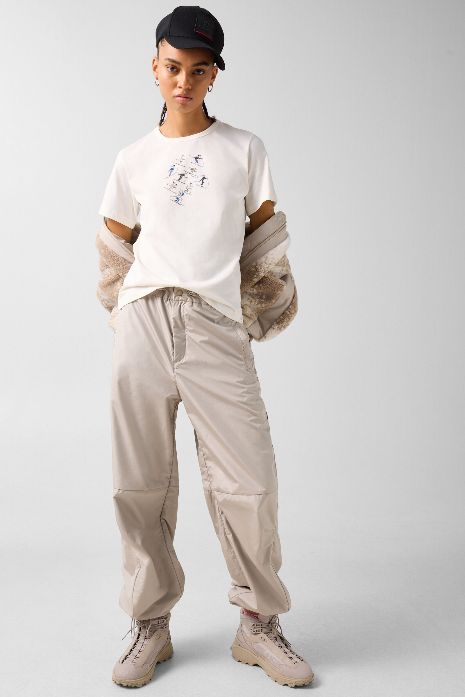 Baumwoll-T-Shirt Zyssa Off-White