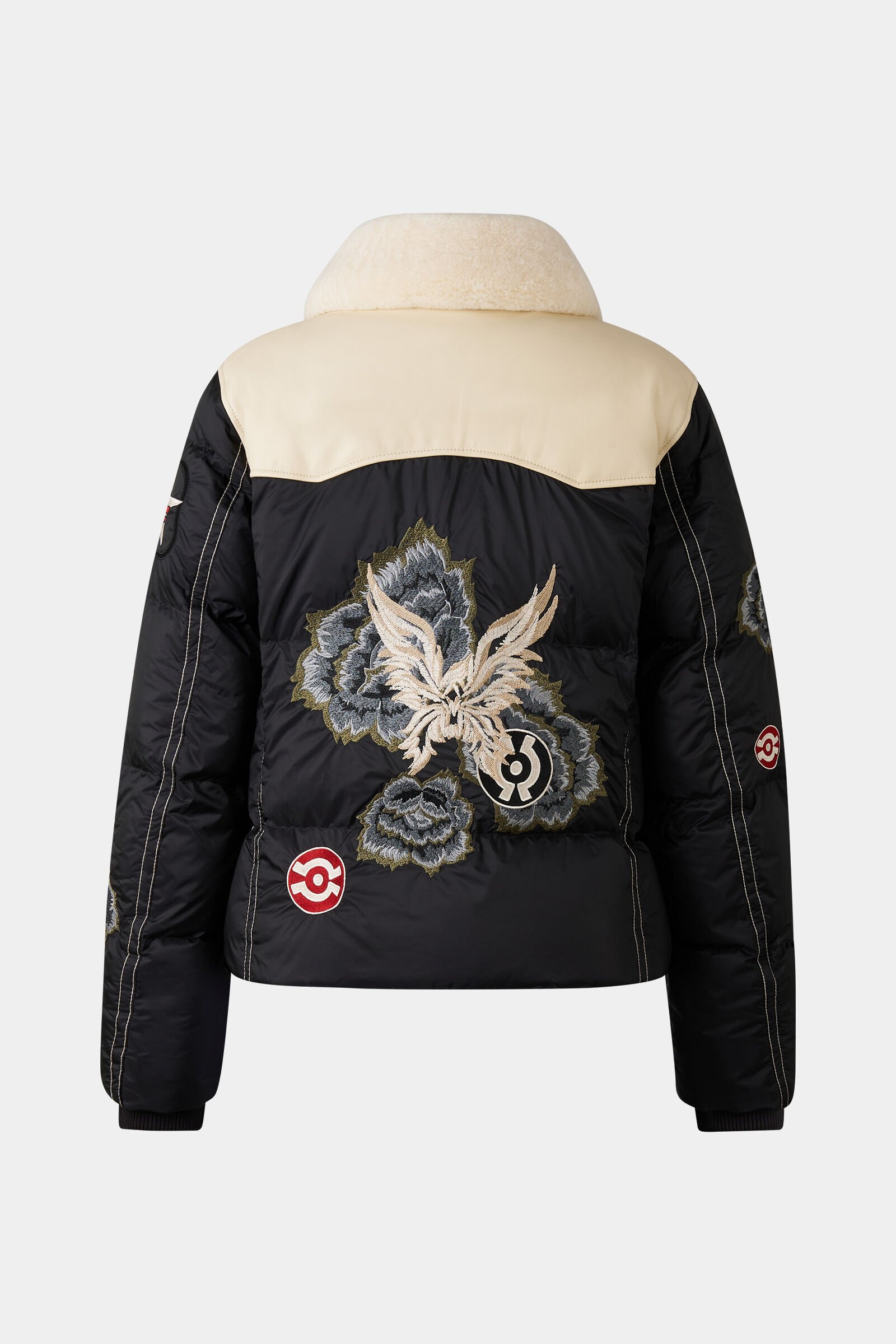 Amia down ski jacket Black/cream