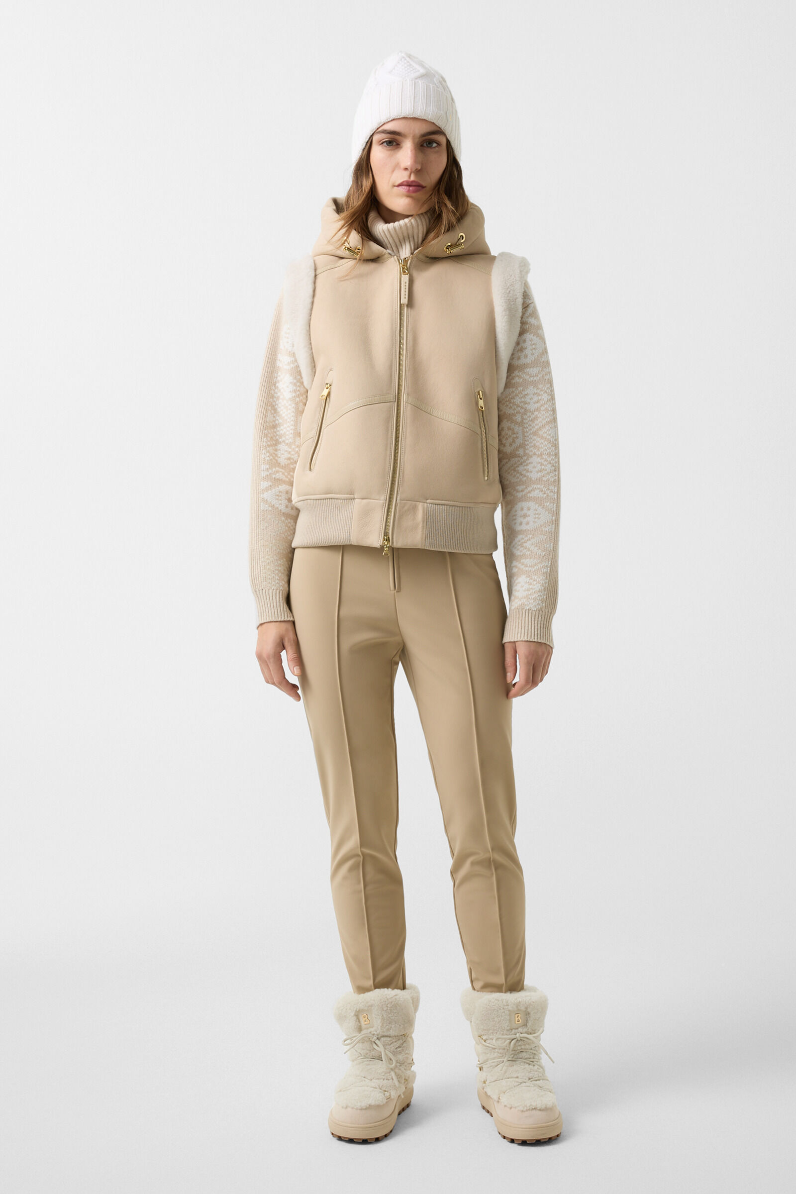 Fine lambskin waistcoat Sand