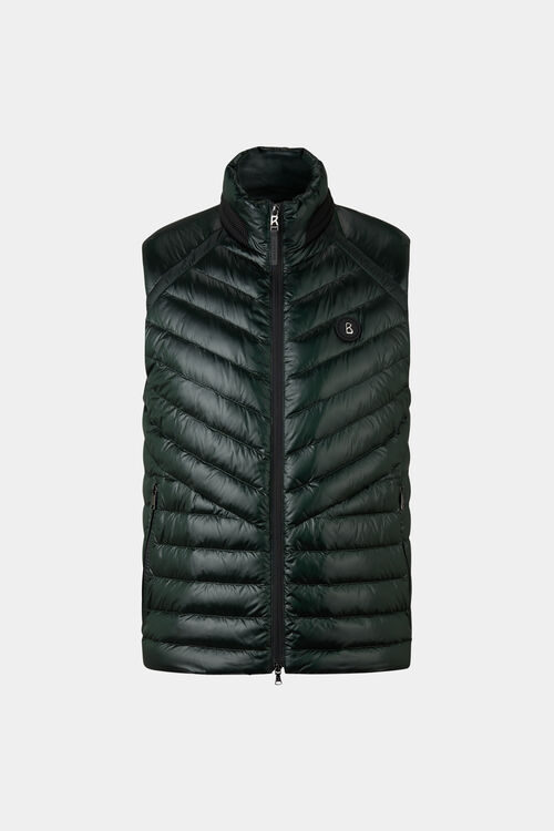 Lasse quilted waistcoat Dark green