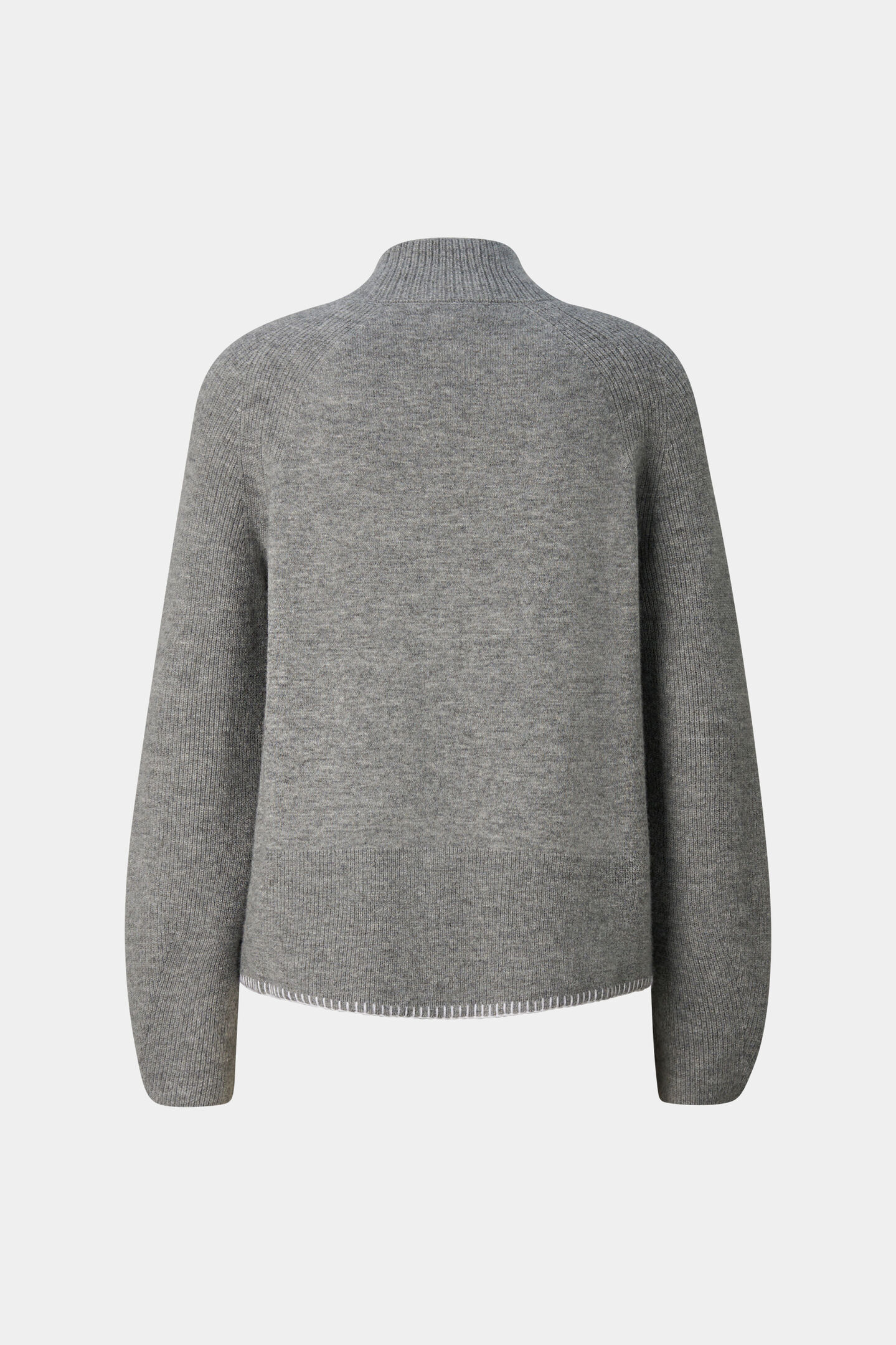 Schurwoll-Pullover Lena Grau