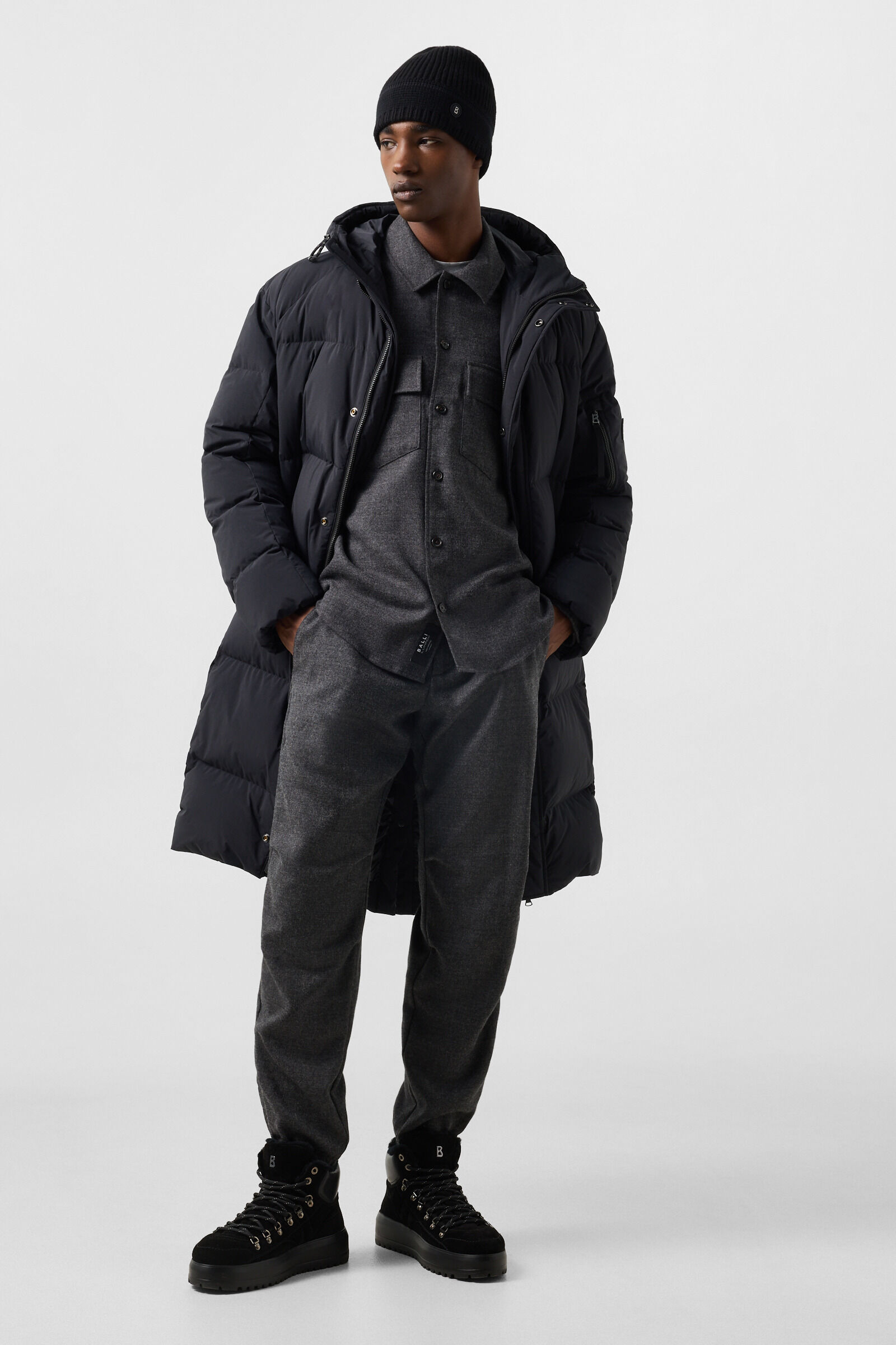 Heiko virgin wool shirt Anthracite