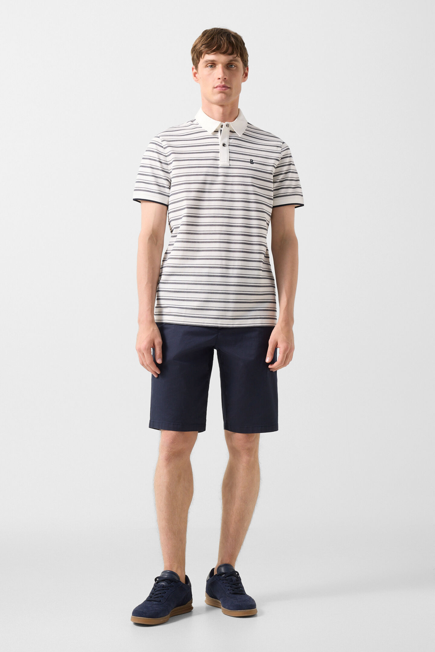 Timo polo shirt Black/Off-White