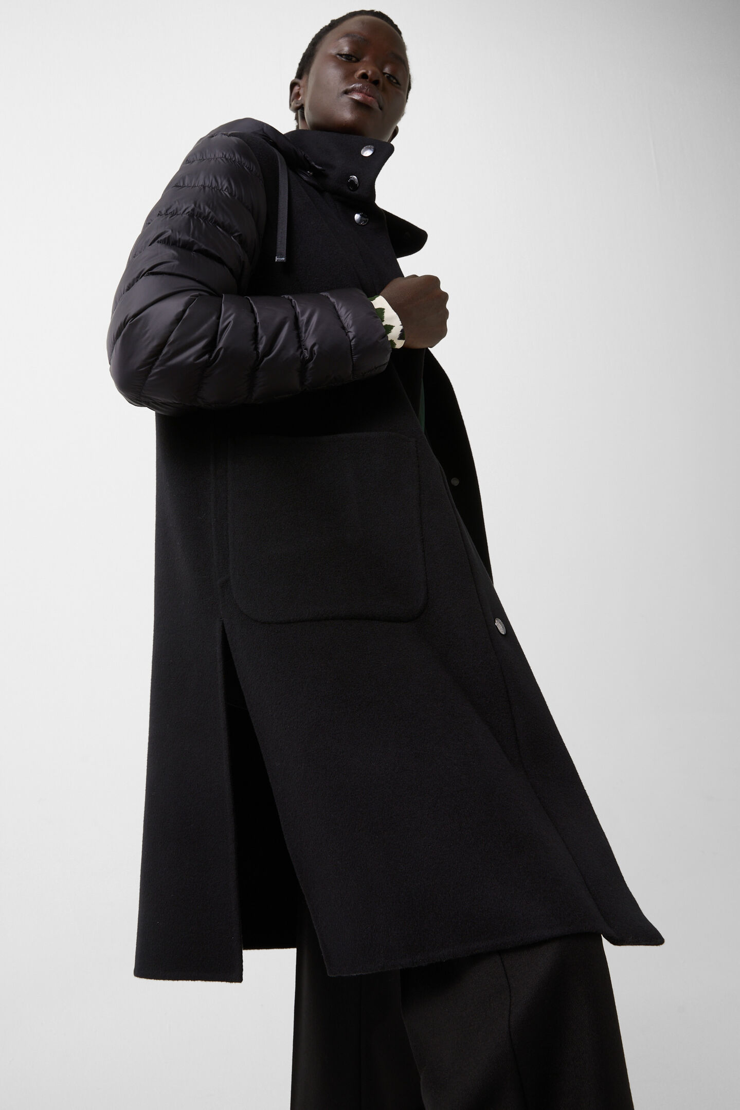 Isy wool down coat Black