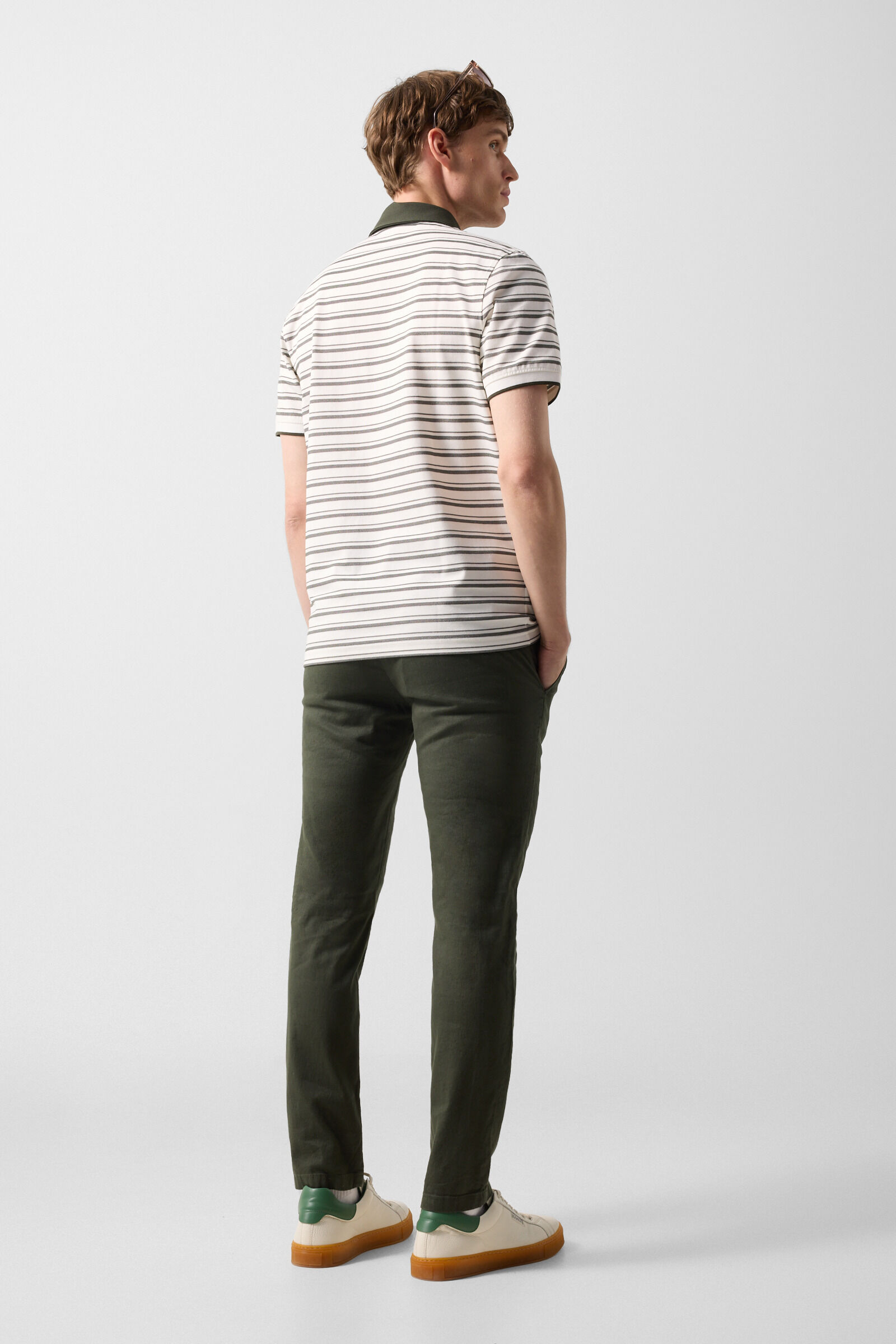 Timo polo shirt Dark green/off-white