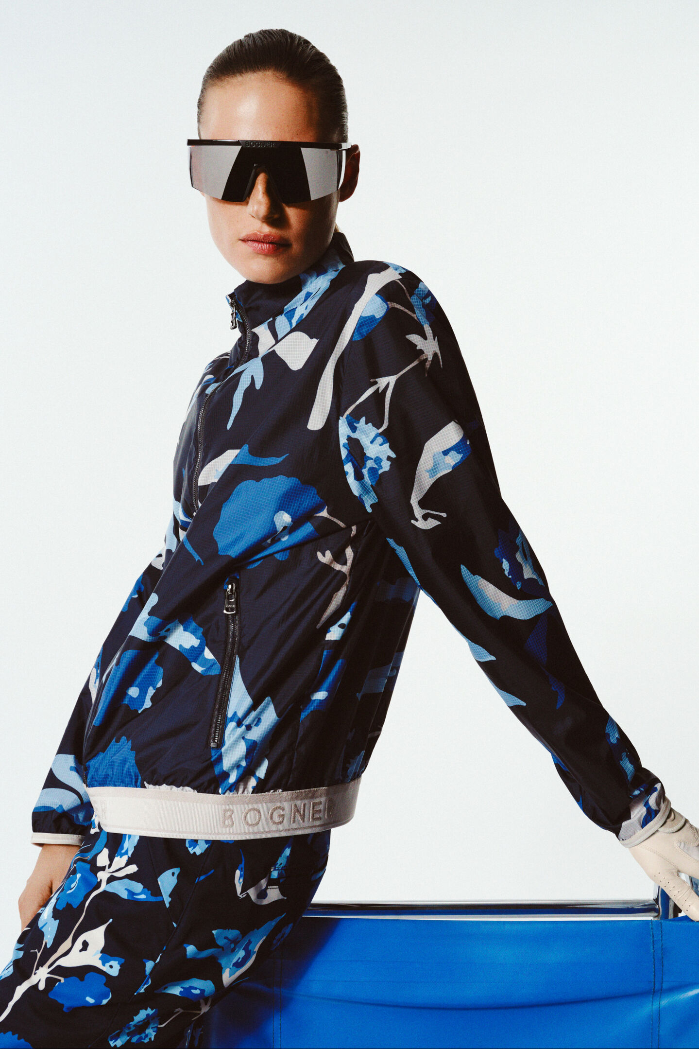 Windbreaker-Jacke Sofie Navy-Blau/Hellblau