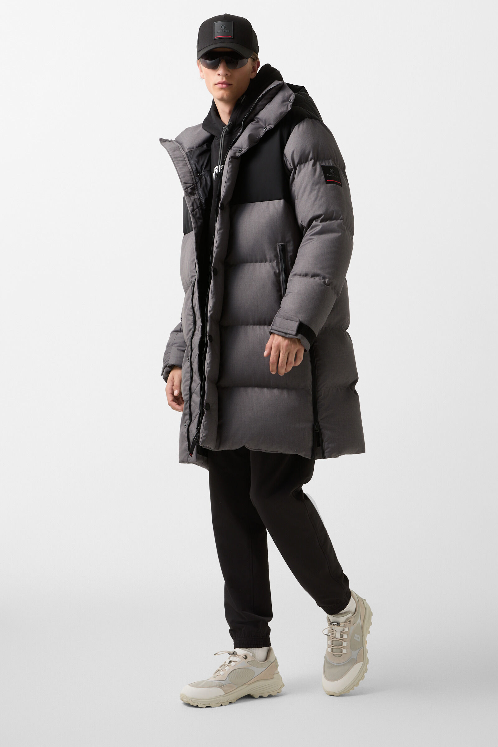 Walt down coat Grey/black