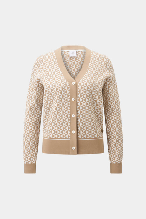 Knit jacket Ina Beige/Off-White