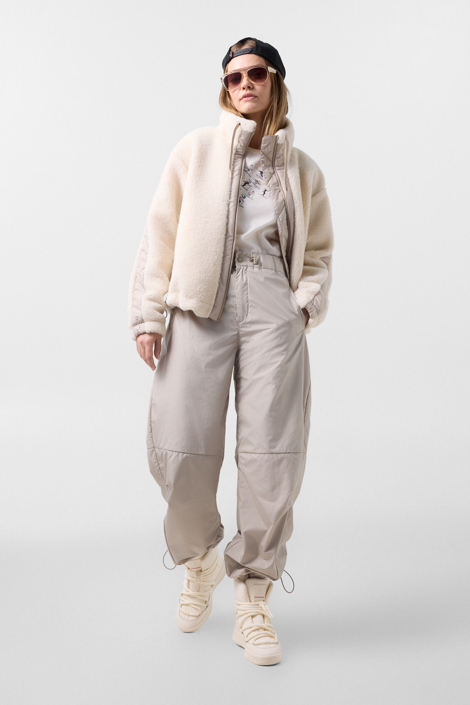Ninetta mid-layer teddy jacket Off-White